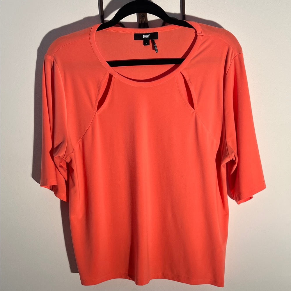 DKNY Vibrant Orange Short Sleeve Tee
